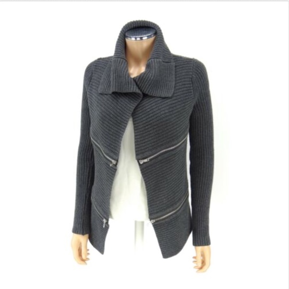 ROCK & REPUBLIC knit cardigan sweater zippers XS - Picture 1 of 7